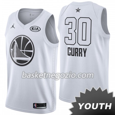 Canotte Bambino Golden State Warriors Stephen Curry 30 2018 All Star Jordan Brand Bianco Swingman
